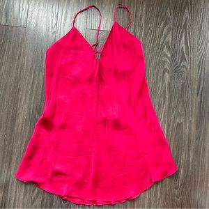 100% Silk Cherry Red Slip